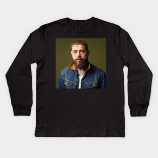 Post Malone if you all weren't here, i'd be crying tour Kids Long Sleeve T-Shirt